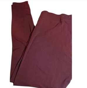 Sonoma Mid Rise Solid Burgundy/Wine Leggings Size 0X